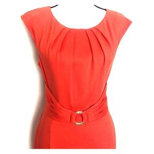Trina Turk orange cap sleeve dress